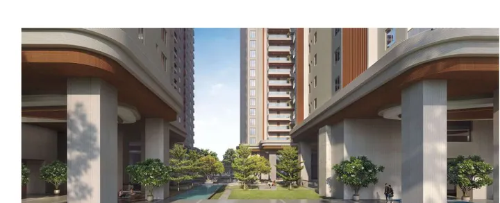 Upper entry area with landscaping at Vrindavan Greenlife